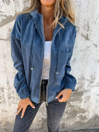 Veste Velours Côtelé Femme - Mi-Saison - Légère et Chic