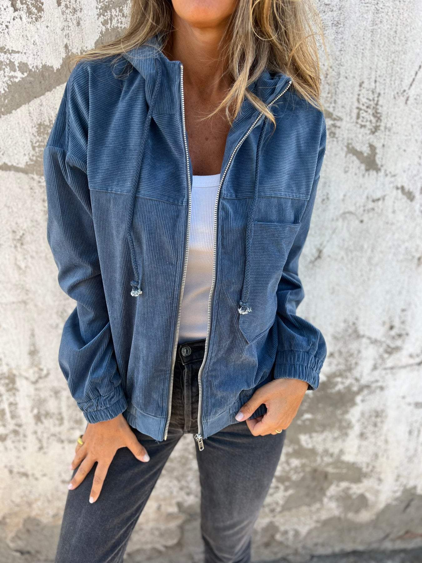 Veste Velours Côtelé Femme - Mi-Saison - Légère et Chic