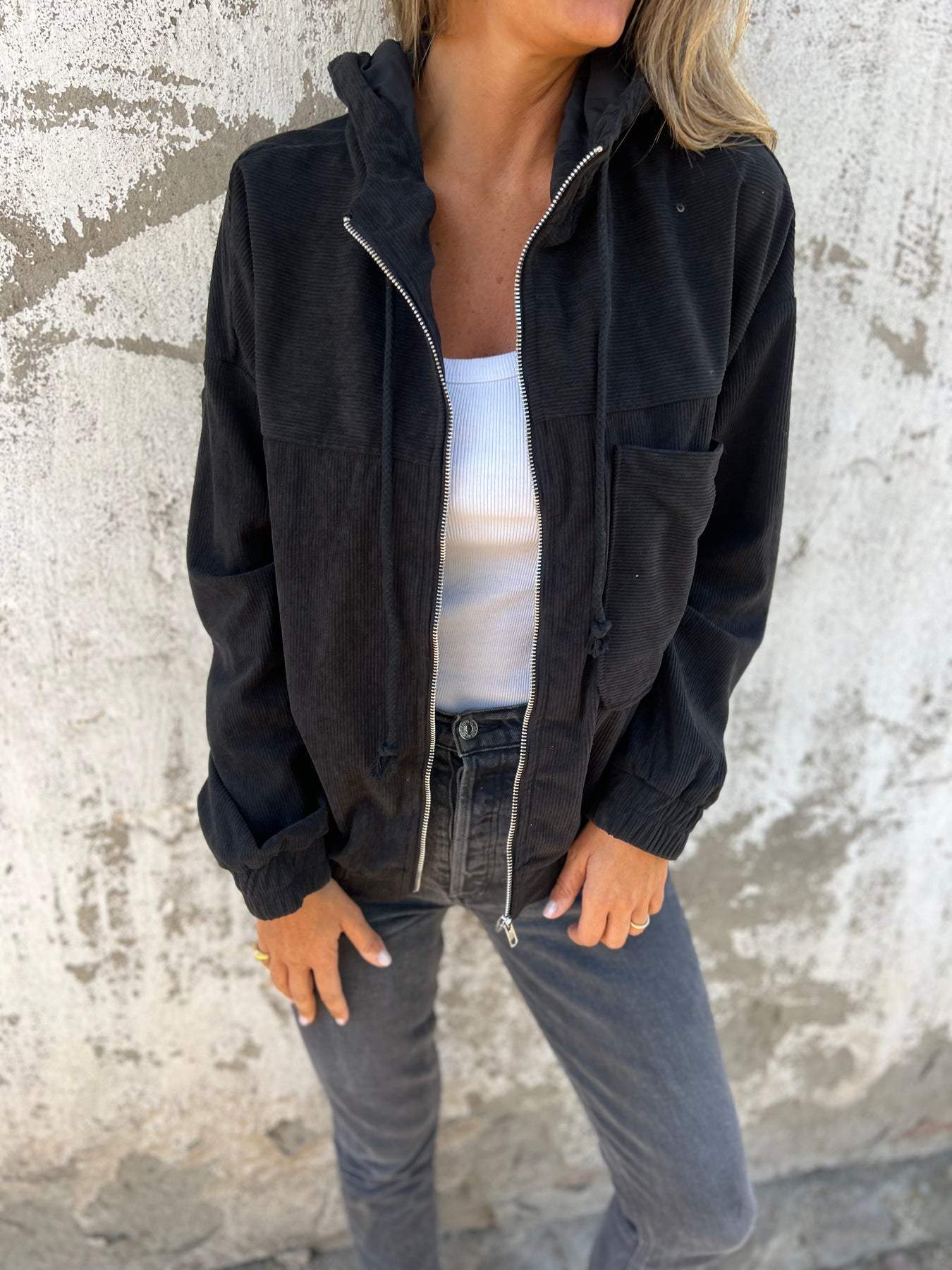 Veste Velours Côtelé Femme - Mi-Saison - Légère et Chic