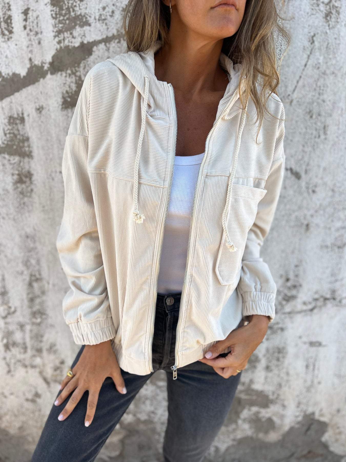 Veste Velours Côtelé Femme - Mi-Saison - Légère et Chic