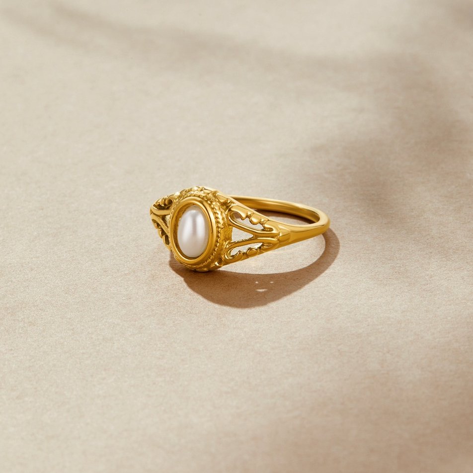 Koninklijke - Bague vintage en perles