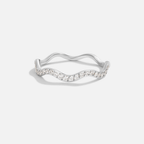 Bague Zenya Kristal en Vague Argentée