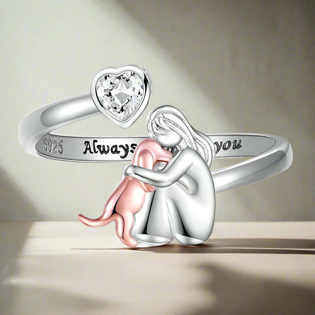 Anne™ – Bague avec Icône Animaux (Rose)